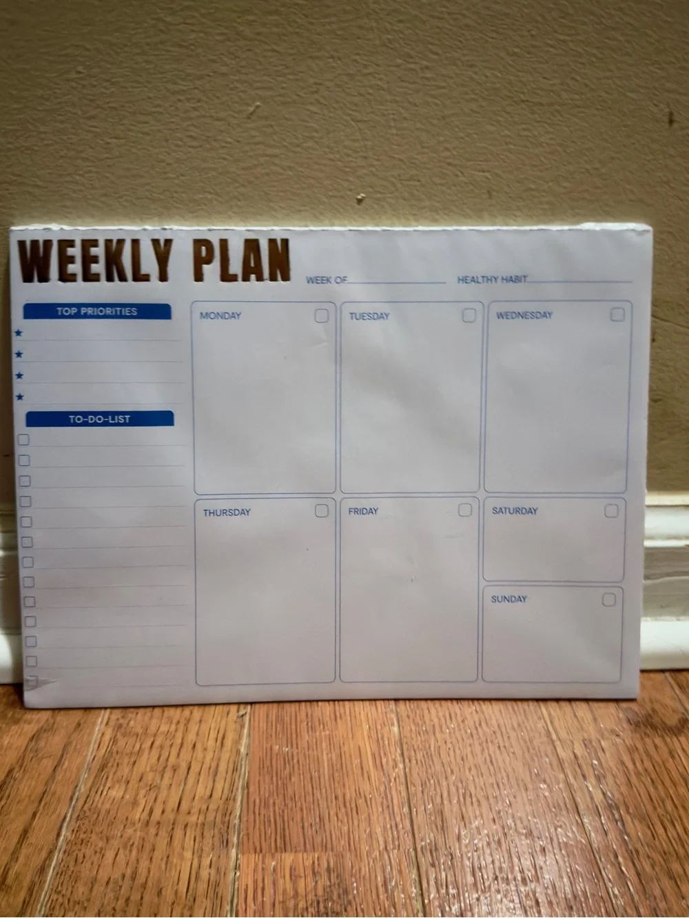 Jot Weekly Plan Undated Desk Notepad NWT